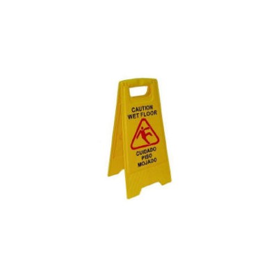 Caution Wet Floor Sign, English-Spanish,