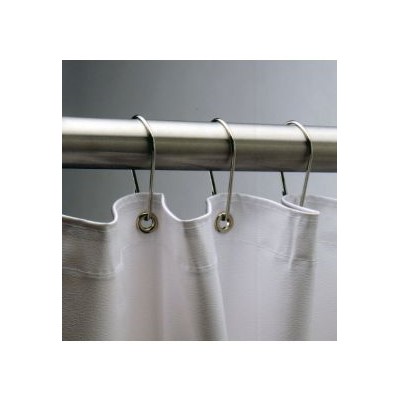Shower Curtain Hook, Stainless Steel, EA