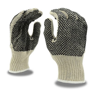 Coated String Knit Gloves PVC Dots/2 Sid
