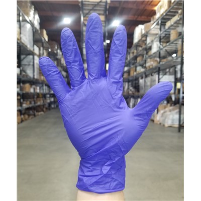 Nitrile Gloves, Exam Grade, Purple, M