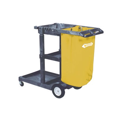 Janitor's Cart with 25-gal Vinyl Bag 1/e