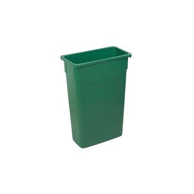 Slim Mo 23 Gal Plastic Trash Can, Green