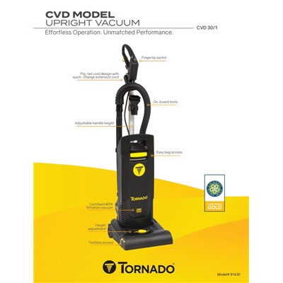 CVD Upright Vacuum, Corded CVD 30/1
