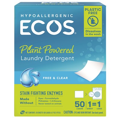 Laundry Detergent Sheets, Free & Clear