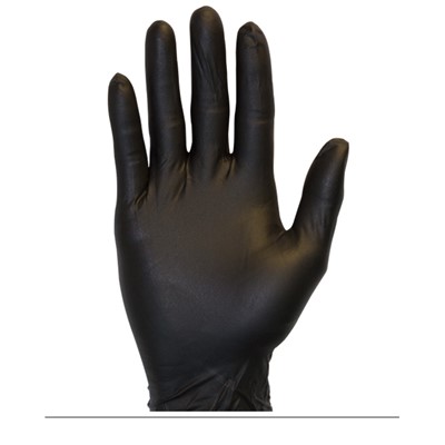 Black Nitrile PF Exam Gloves SM