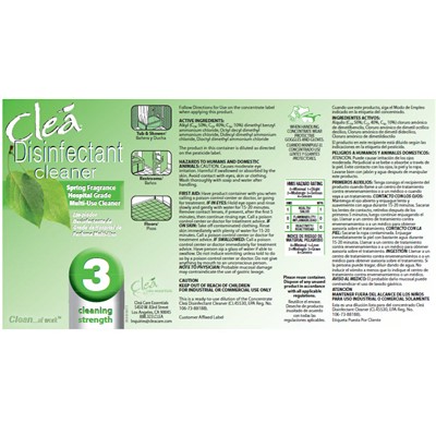 Cleá Label Disinfectant Cleanr #3 Second