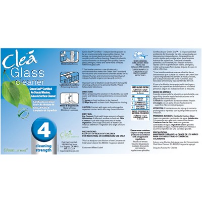 Cleá Label Glass Cleaner #4 Secondary