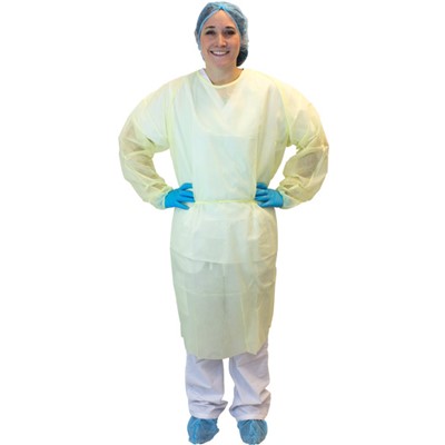 Extra Large Yellow Isolation Gown With T
