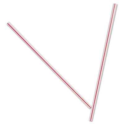 Plastic Red Stripe Stir Sticks, 10000/cs