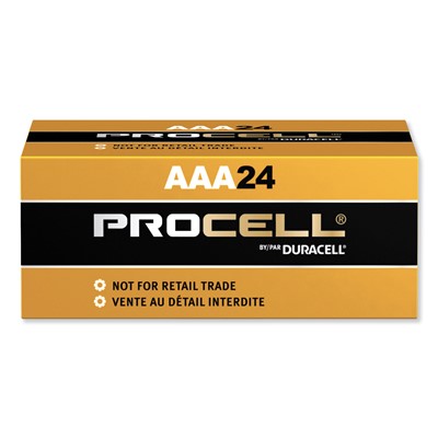 Procell Alkaline Batteries, AAA, 24/Box