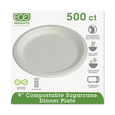 Eco-Products   Sugarcane 9" Plate,