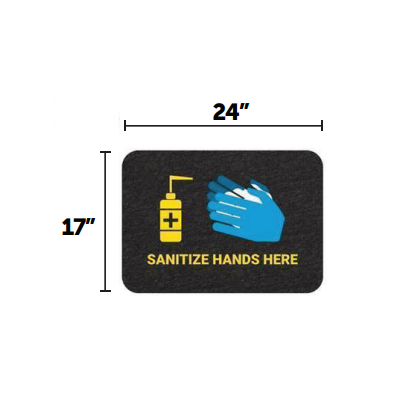 Adhesive Sanitize Mat, 17"x24", 4/pk