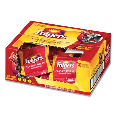 Folgers Coffee, 0.9 oz Packs, 36/case