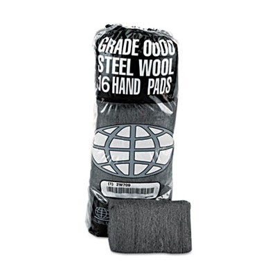 #0000 Fine Steel Wool Pads, 12 pks of 16