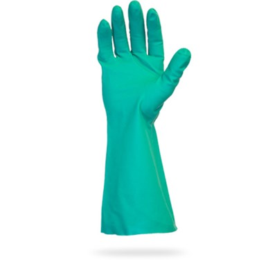Green 11mil Nitrile, Unlined Gloves, Lar