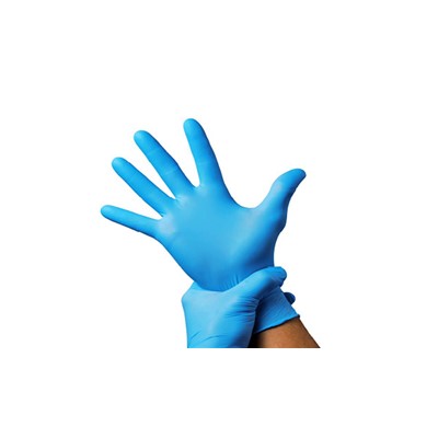 Nitrile Glove, PF, Blue, Large