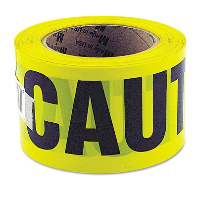 Caution Safety Tape, Non-Adhesive, 3" x 