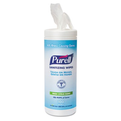 Purell Sanitizing Wipes, 100 Wipes/Canis