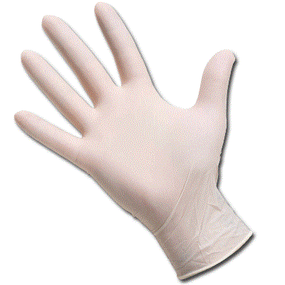Latex Disposable Gloves, PF, Small