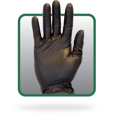 Premium Powder-Free Black Vinyl Gloves,