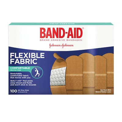 Flexible Fabric Adhesive Bandages, 1" x 