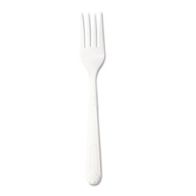 Mediumweight White Plastic Fork 1000/cs