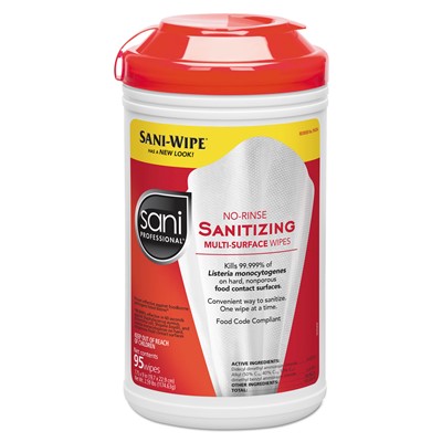 No-Rinse Sanitizing Multi-Surface Wipes,