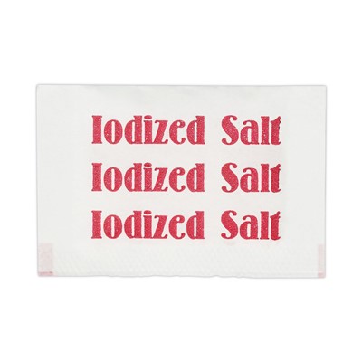 Iodized salt packets, 0.75g packet