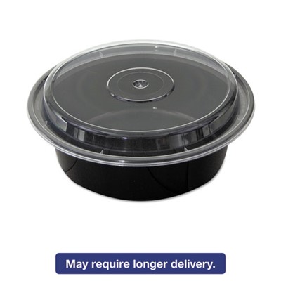 Versatainers, Black w Clear Lid, 32 oz,