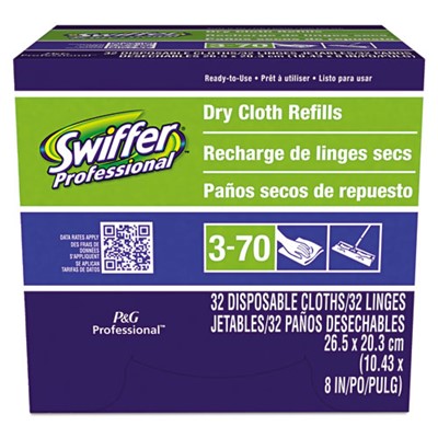 10" Swiffer Dry Refill Cloths 32ct/bx 6b
