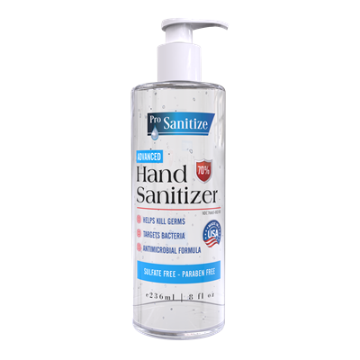 Gel Hand Sanitizer 70%, 8oz Pump Top