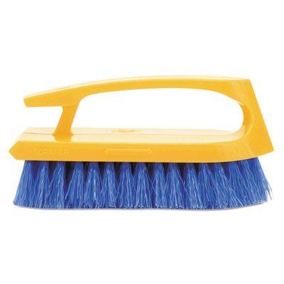 Yellow Plastic "Iron" Handle Scrub Brush