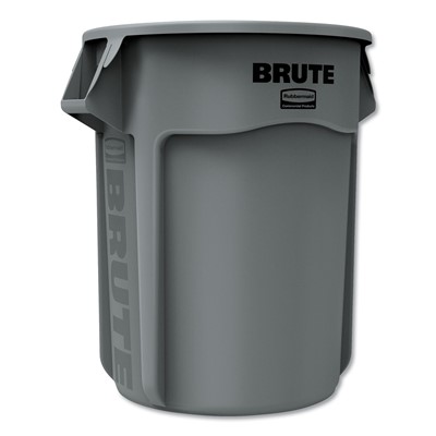 Round Brute Container, Plastic, 55gal, G