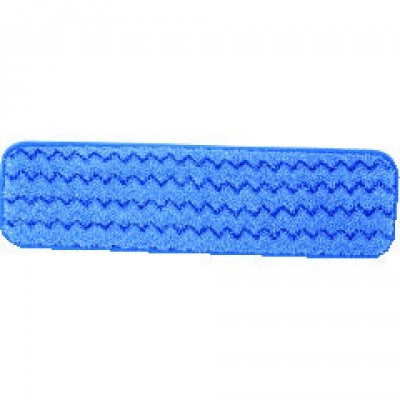 24" Microfiber Wet Mop Pads, Blue, 12/cs