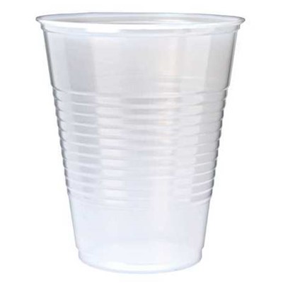 12oz Plastic Cold Cup Ribbed Translucent