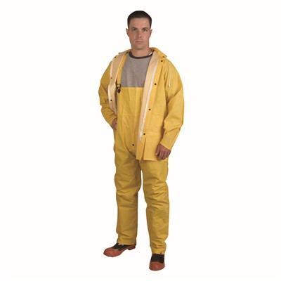 3-Piece Yellow Rain Suit, PVC 35mm, Larg
