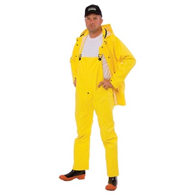 3-Piece Yellow Rain Suit, PVC 35mm, XL