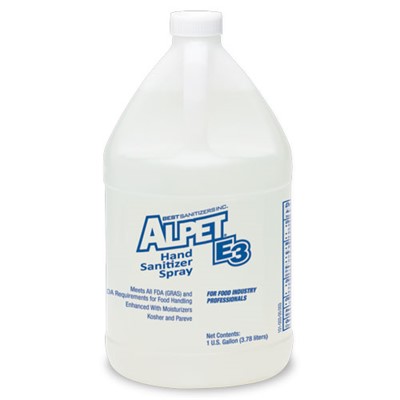 Alpet E3 Hand Sanitizer Spray, 1Gal, 4/c