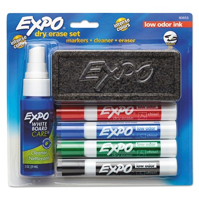 Low-Odor Dry Erase Marker Starter Set, B