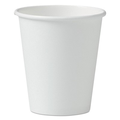 Single-Sided Poly Paper Hot Cups, 6oz, W