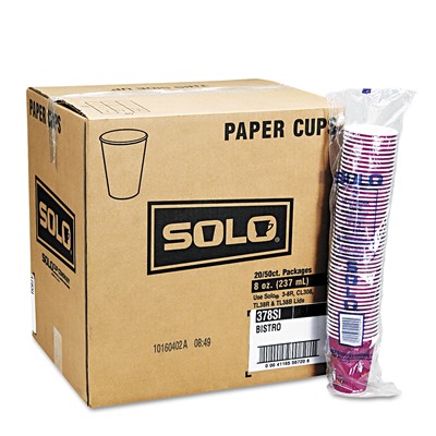 Solo Bistro Design Hot Drink Cups, Paper
