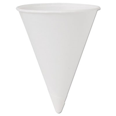 4oz White Cone Water Cups, 5000/cs