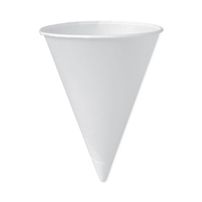 6oz white bare treated cone cup