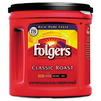 Folgers Classic Coffee, 30.5oz, 6/cs