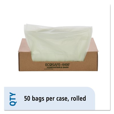 EcoSafe-6400 Bags, 32 gal, 0.85 mil, 33"