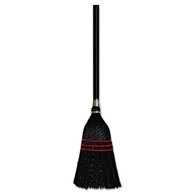 38" Lobby Broom, Black Poly Bristle