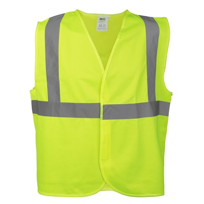 Class II, Lime Solid Fabric Safety Vest,