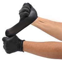 6mil Nitrile Gloves, Black, Large