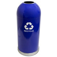 Open Top Dome Recycling Receptacle, Blue