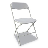 Economy Resin Folding Chair, White Seat/